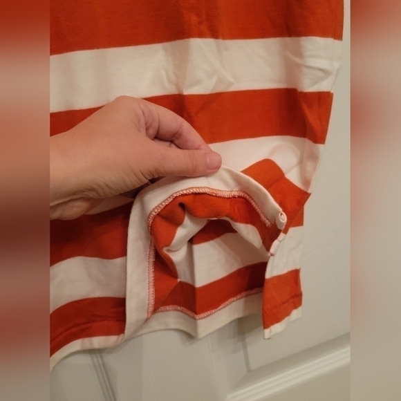 Crable Varsity Men's Large Orange and White Polo - Picture 6 of 7